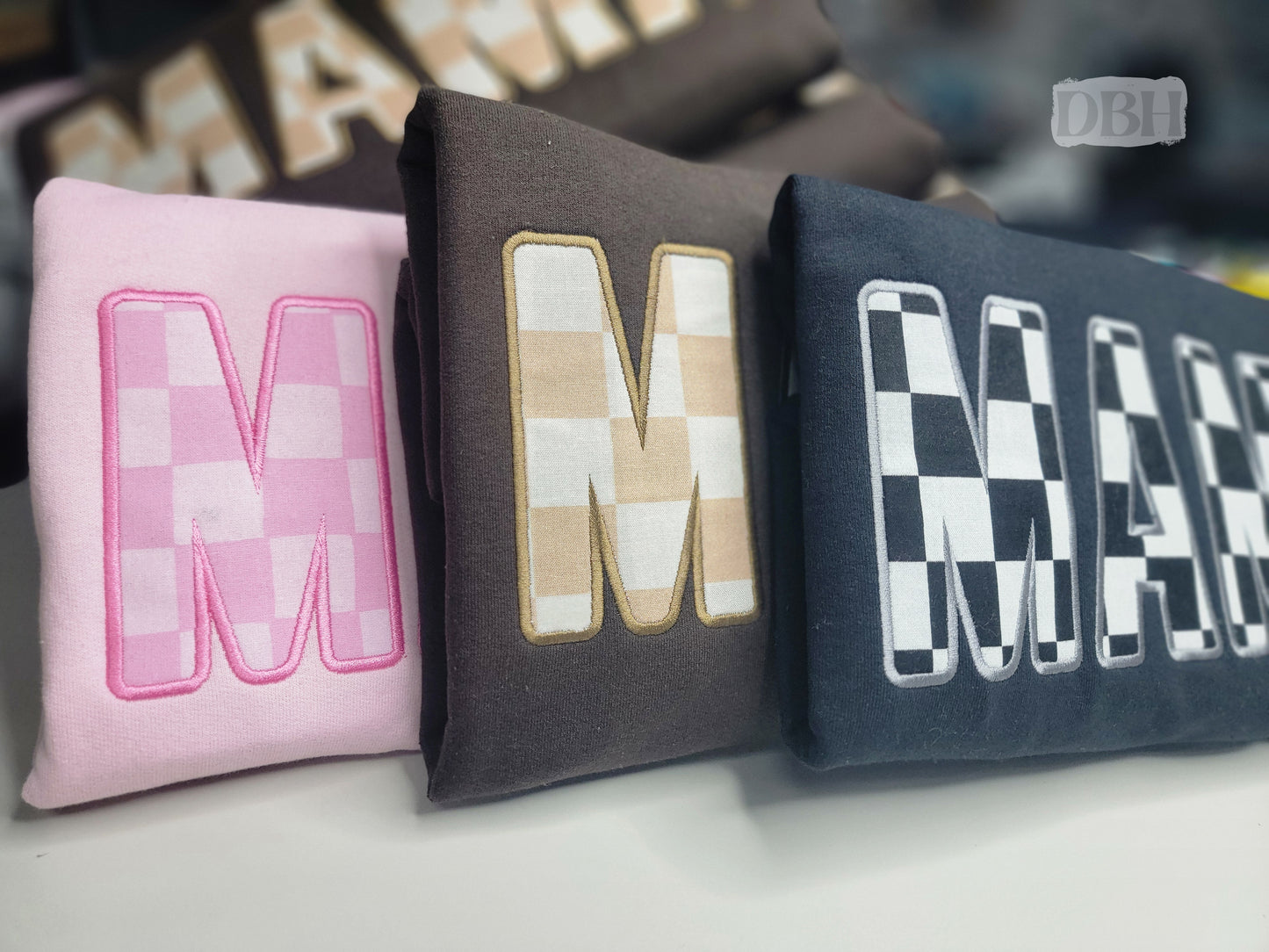 Bubble Font Satin Applique Sweatshirt - WS