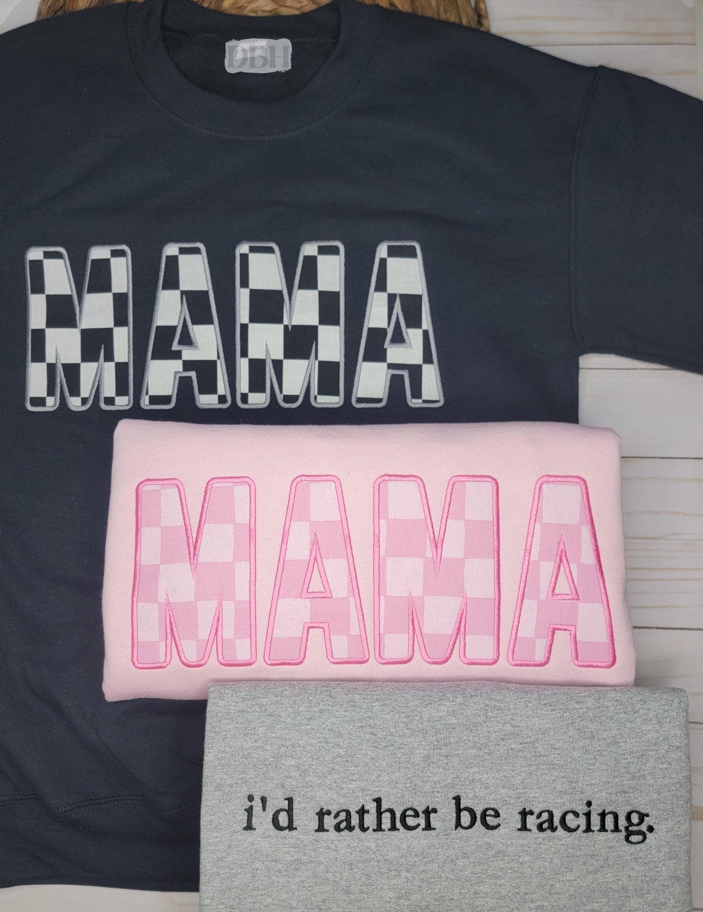 Bubble Font Satin Applique Sweatshirt - WS