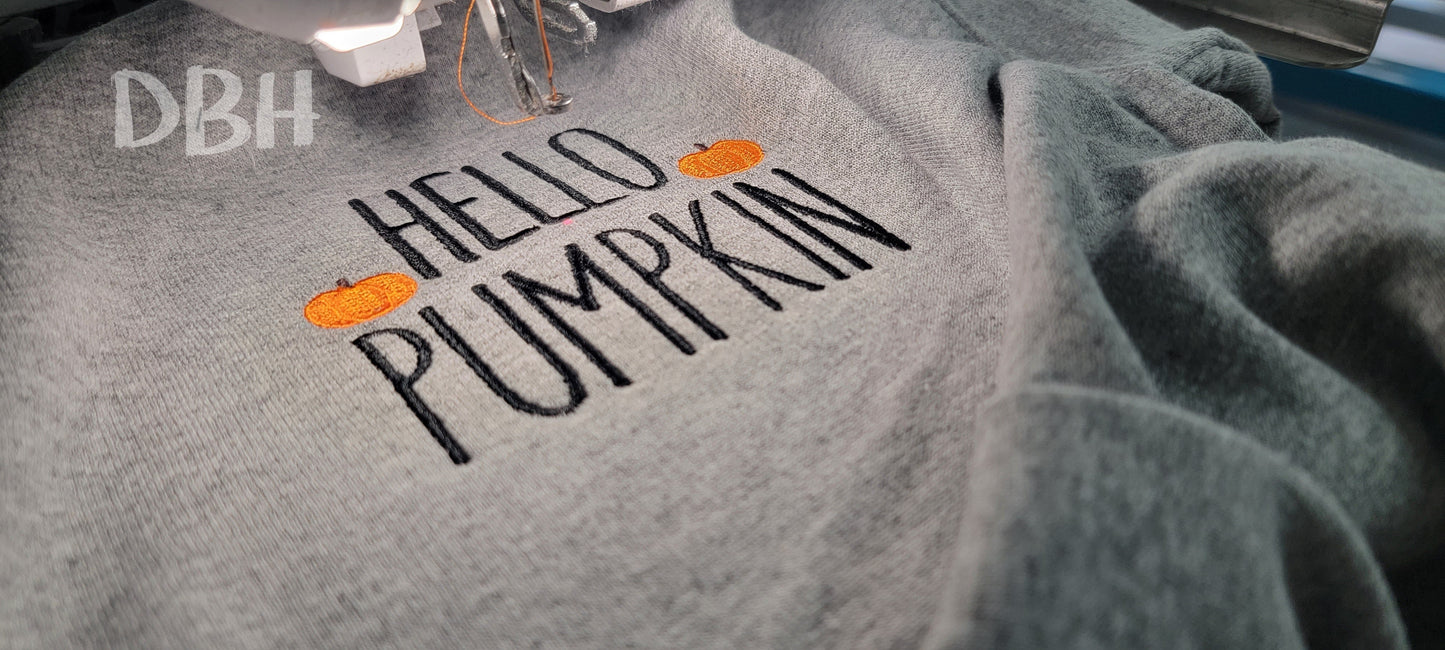 Hello Pumpkin - TWO Pumpkins - WS