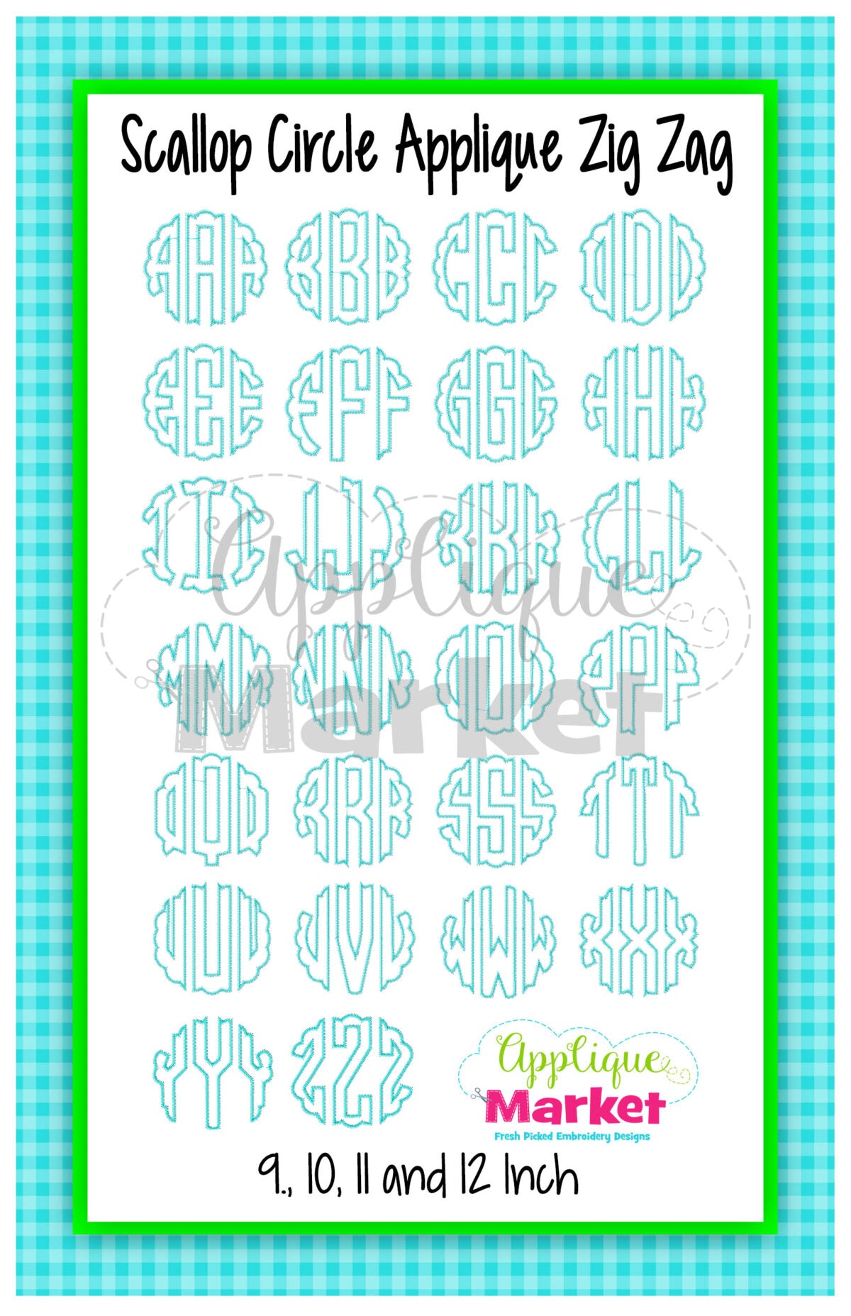 Large Applique Monogram - WS