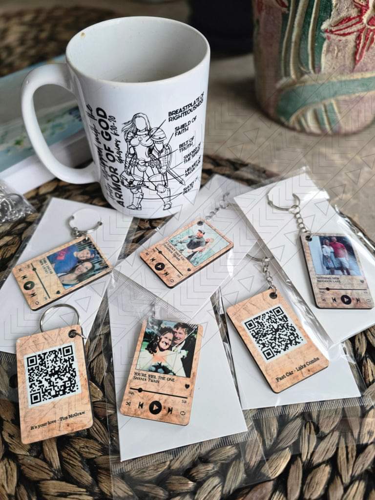 Photo & Song QR Keychain