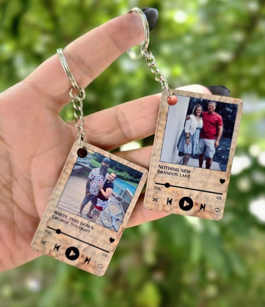 Photo & Song QR Keychain