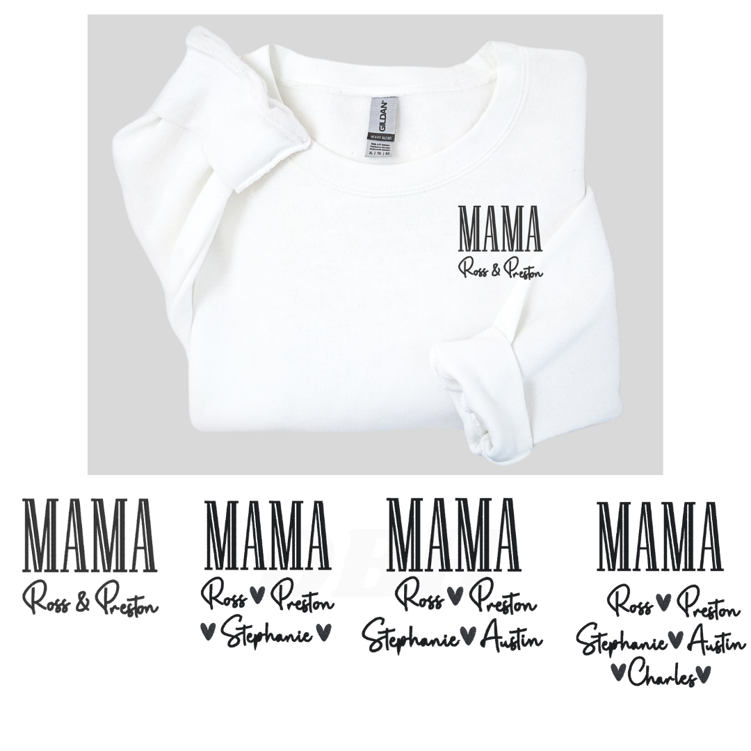 Mama + Names Crewneck Sweatshirt