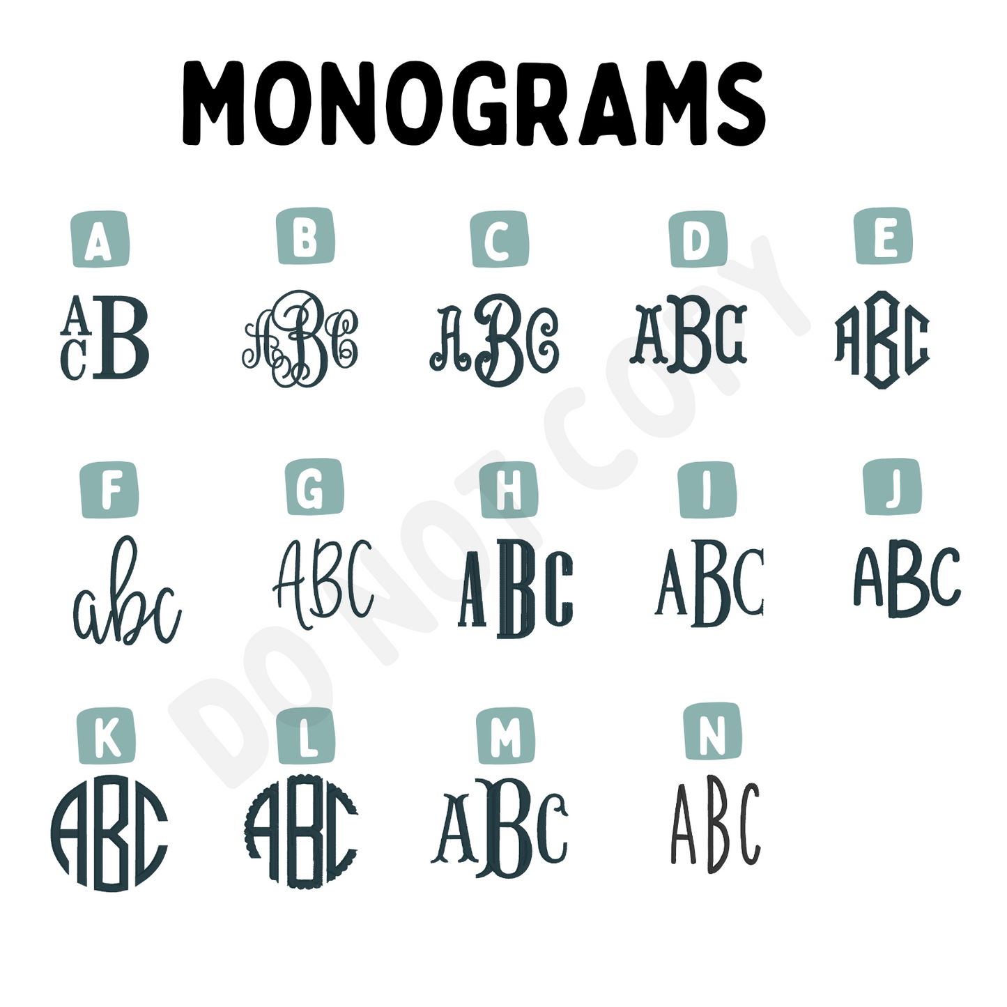 Simple Monogram - WS