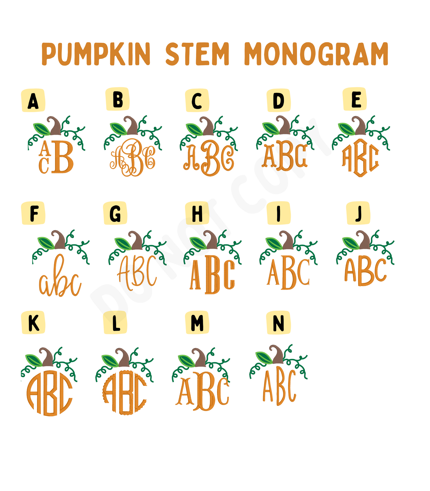 Pumpkin Monogram - WS