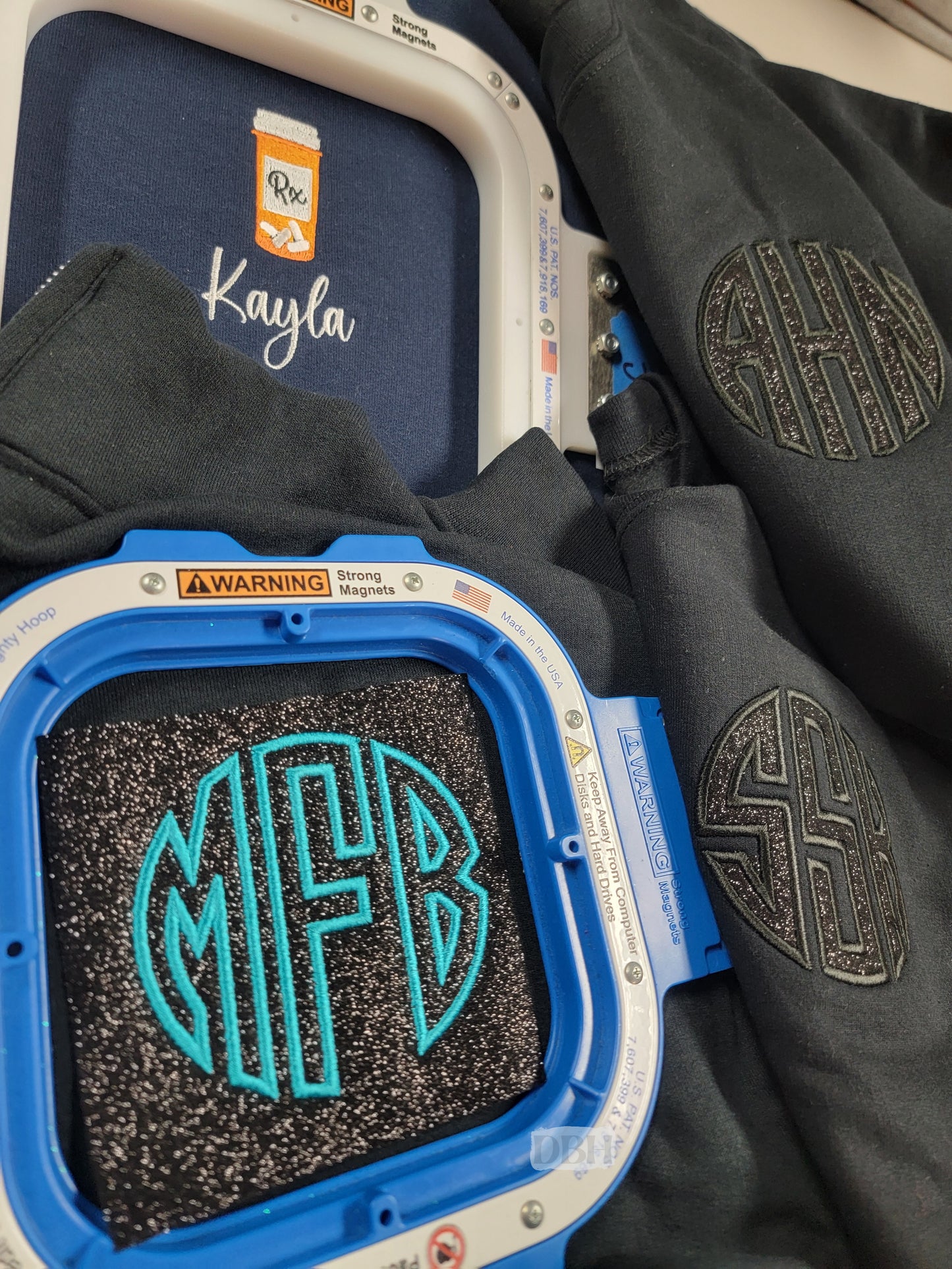 Glitter HTV Monogram - Quarter Zip - WS