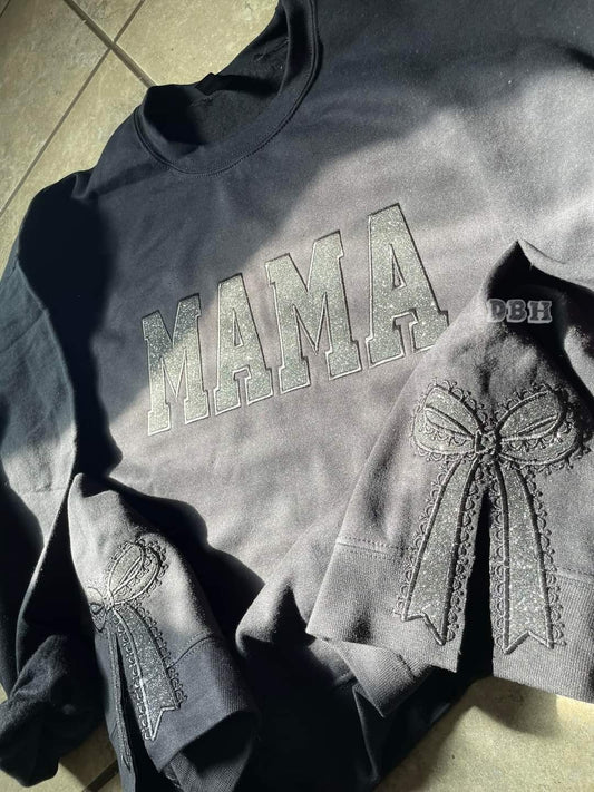 Black on Black "MAMA" - LACE STYLE AS SHOWN