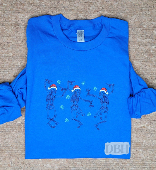 Santa Hat Dancing Skeletons - WS
