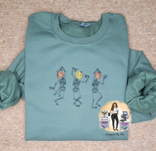 Dancing Pumpkin Head Skeletons - WS