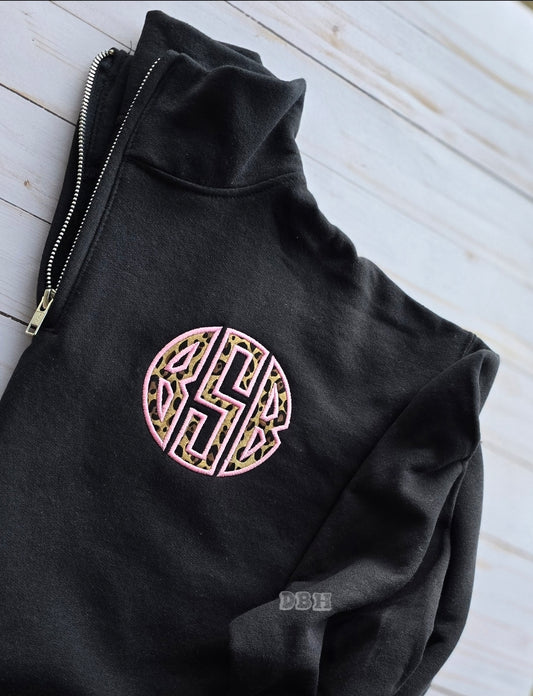 Quarter Zip Monogram Sweatshirt - WS