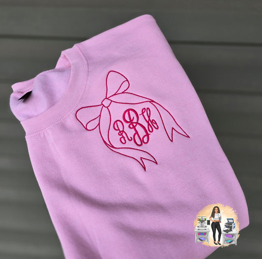 Collar Bow + Monogram - WS