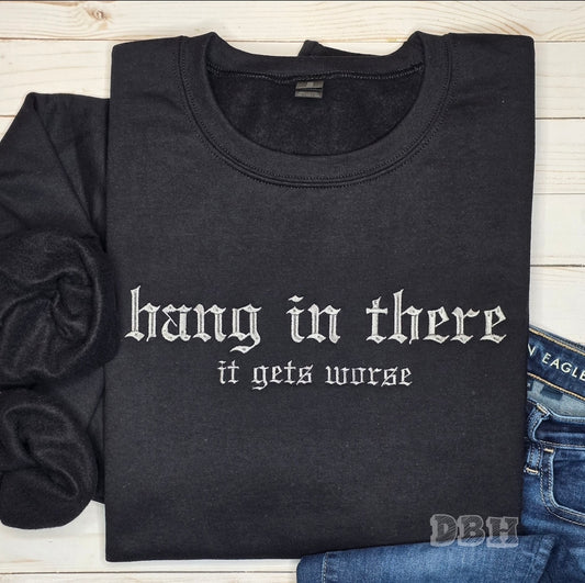 Old English Font - Sense Of Humor - EMBROIDERY♥