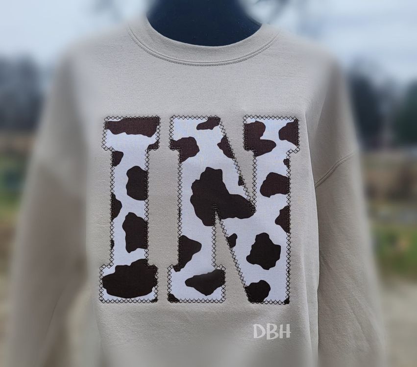 State Abbreviation Applique - WS