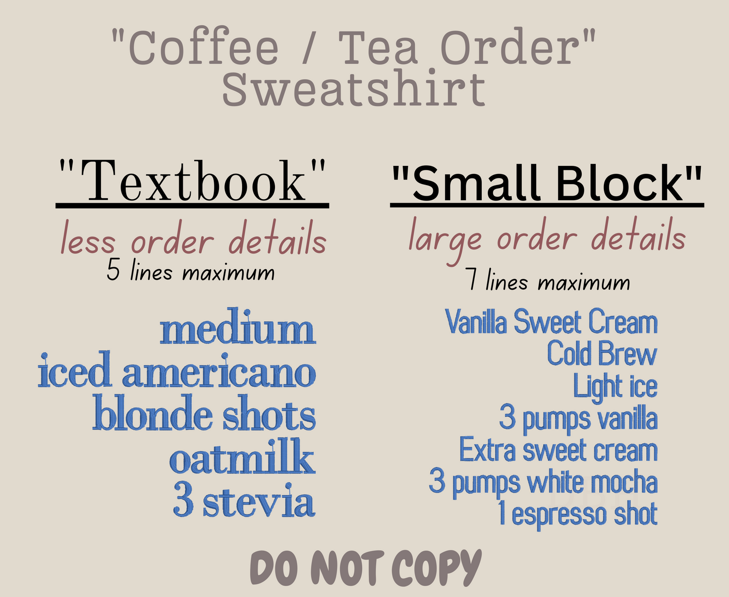 Coffee & Tea Order🌟